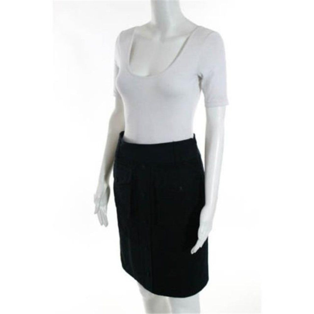 Marc Jacobs Black Cotton Mid Rise 4 Pocket Skirt Size 2 - Picture 4 of 9